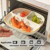 Frühstücksteller aus Keramik für Kinder, geteilte Servierplatte für Desserts und Snacks, Platte für ausgewogene Mahlzeiten, Trennplatte für Vorspeisen