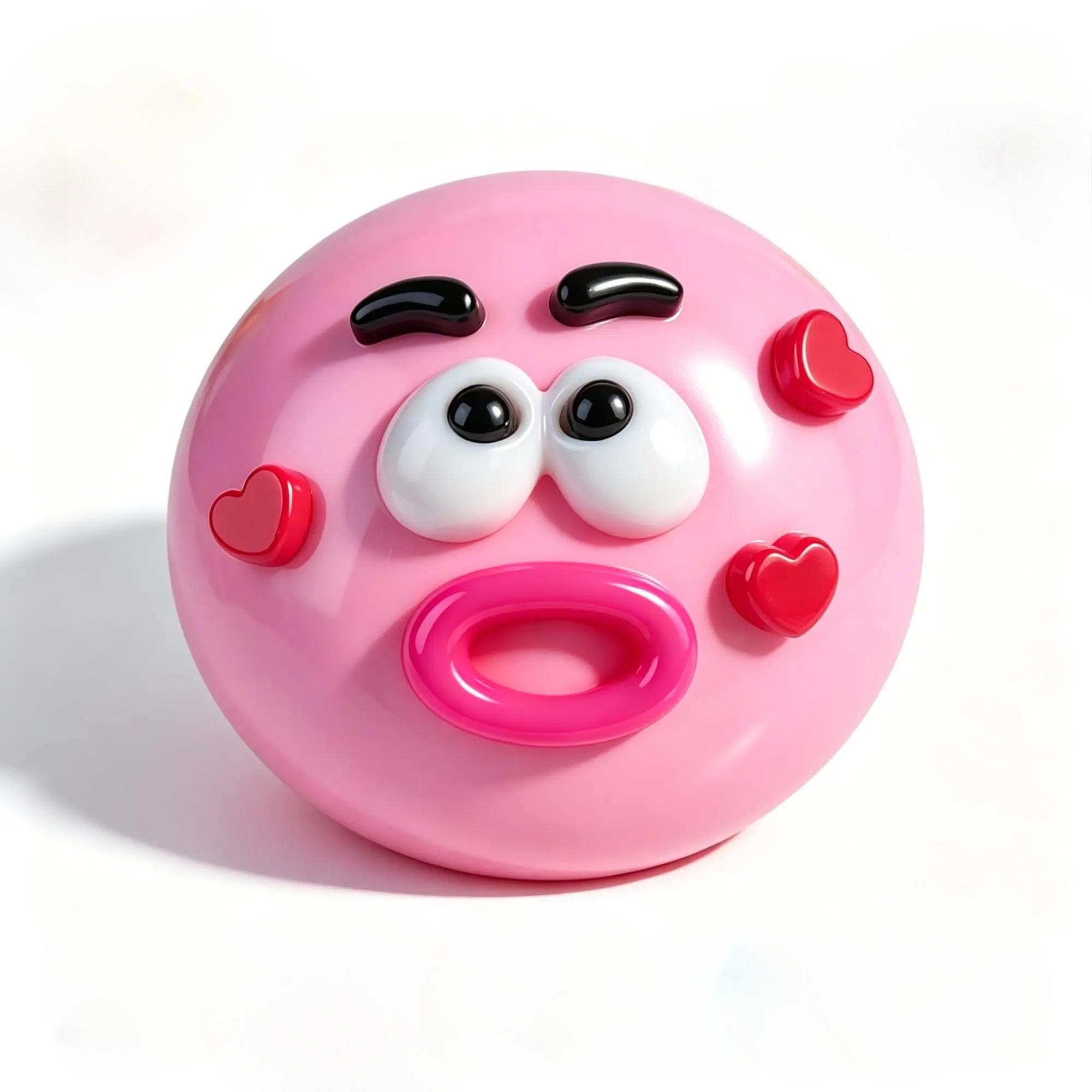 Creativity Pinching Fun Curiosities Dog Face Swap Squishy Toy, Soft Moldable Cute Slow Rise Squeeze Toy, Relaxing Sensory розовый