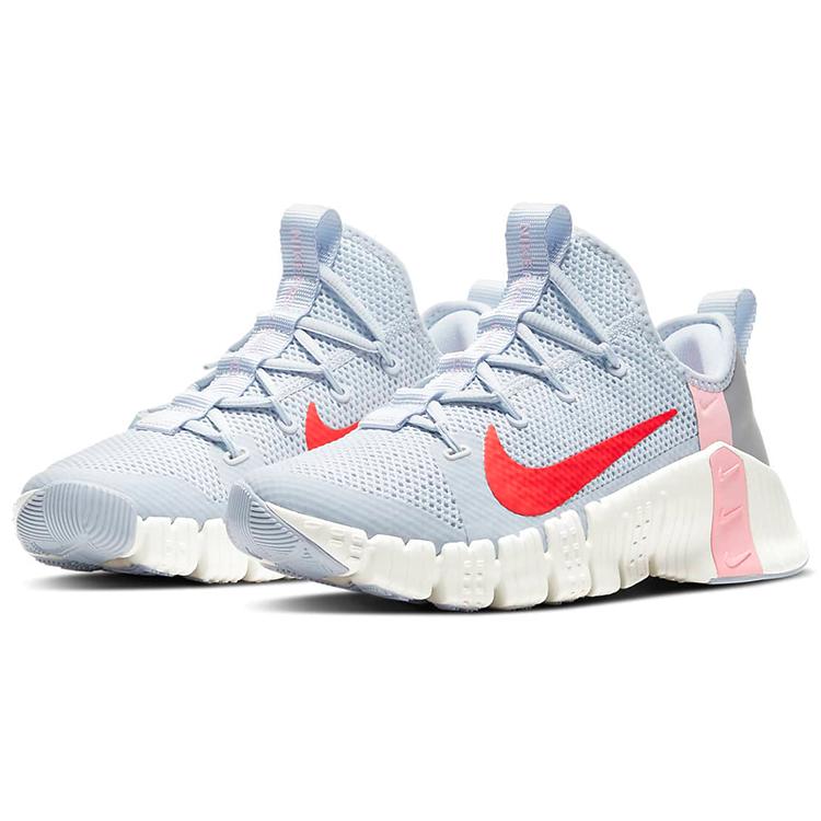 New Nike Free Metcon 3 Football Grey Bright Crimson Women's CJ6314-006