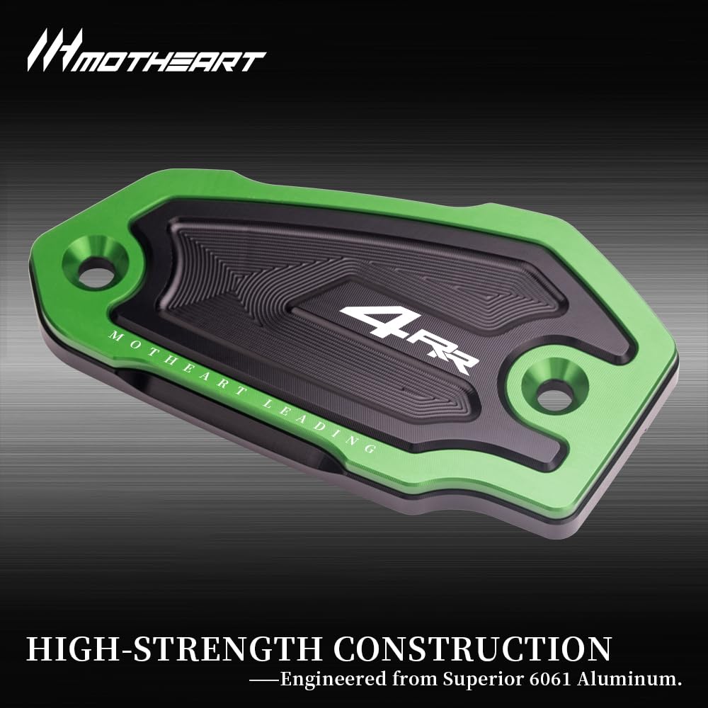MotHeart Motorcycle Front Brake Master Cylinder Cover for Ninja ZX-4RR 2023-2025 CNC Aviation Aluminum Ninja Zx-4rr Parts (Green)