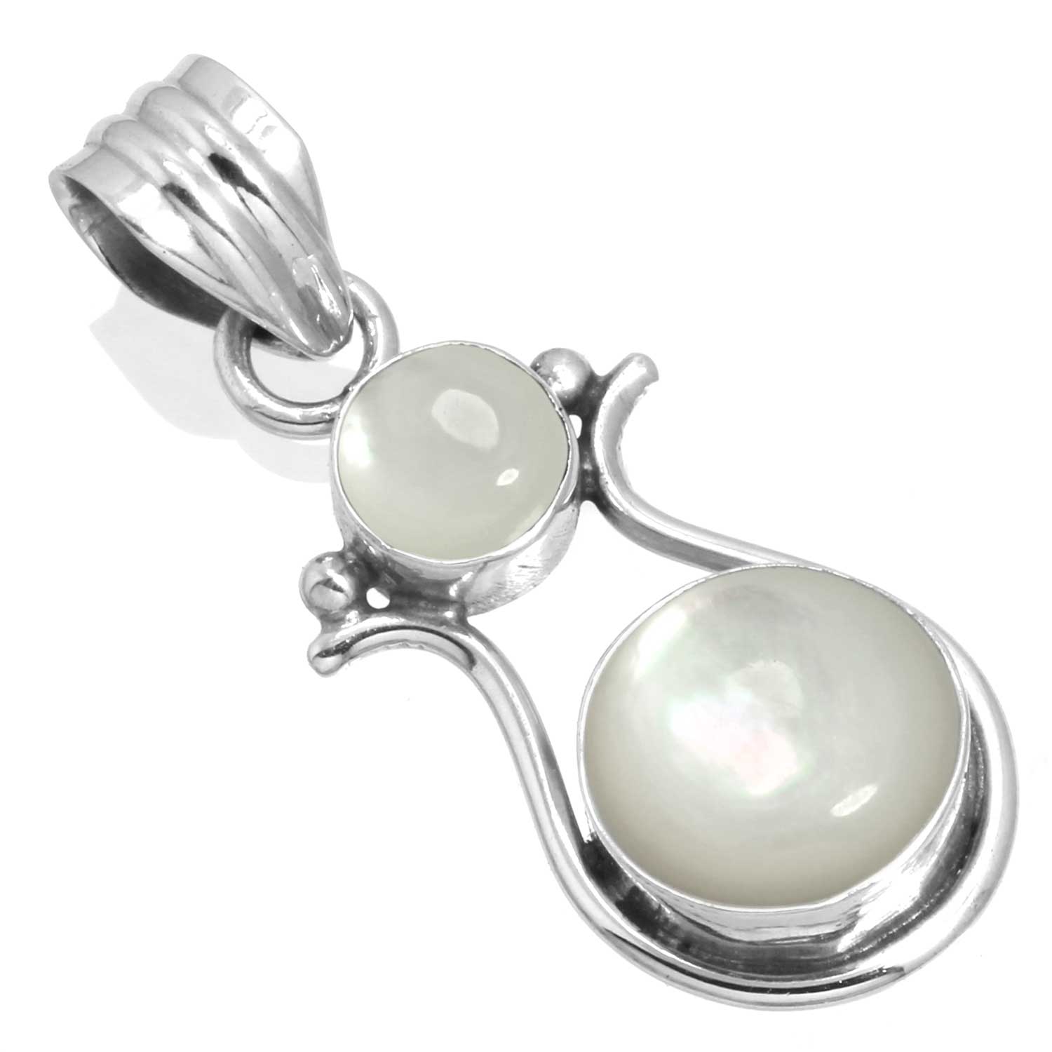 

Подвеска из стерлингового серебра 925 пробы, женская бижутерия с драгоценными камнями, подарок на годовщину, сине-зеленый, фиолетовый, медный, бирюзовый, жемчужный, лазурит, перламутр, бохо мать жемчужного