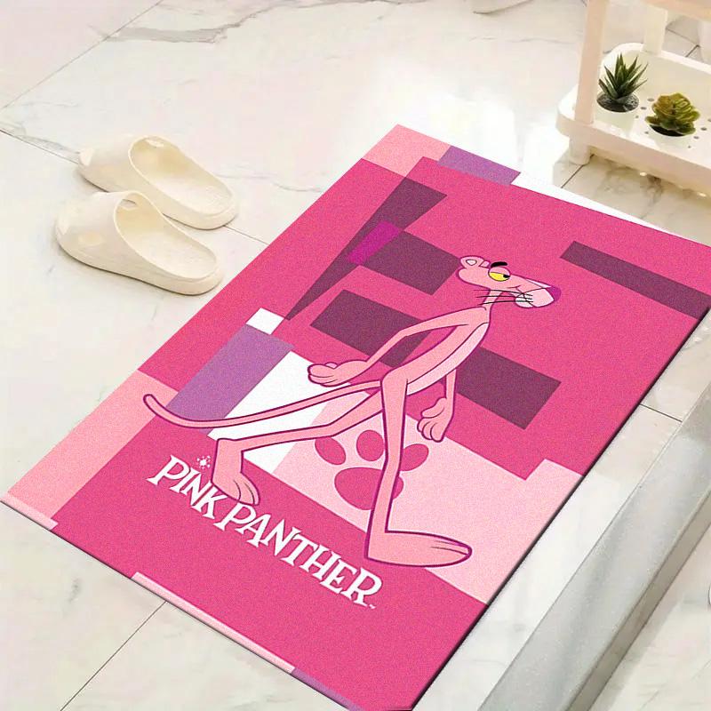 Tappeto Rosa Pantera per Soggiorno Camera da Letto Casa Decorazione Divano, Tappetino Antiscivolo per Giochi Bambini