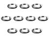 Set of 10 14cm Stainless Steel Insulated Kakuteki Plates X Korean Stainless Made In Setomonohonpo [13.7 3.8cm] Cookware, Steel, Korea,