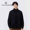 MINISO Men's Half-Zip Stand-Collar Heavyweight Loose Fit Casual Sweatshirt