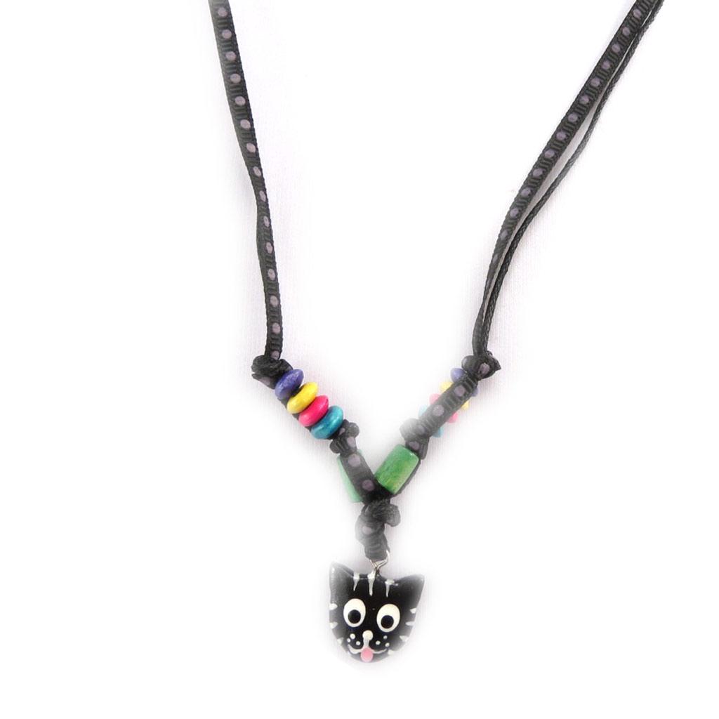 Les Trésors De Lily [J8205] - Black 'Cats' Designer Necklace