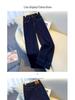 Women's Retro Wide Leg Jeans: Spring & Autumn 2025 Petite Draping Nine-Point Loose Straight Leg Pants