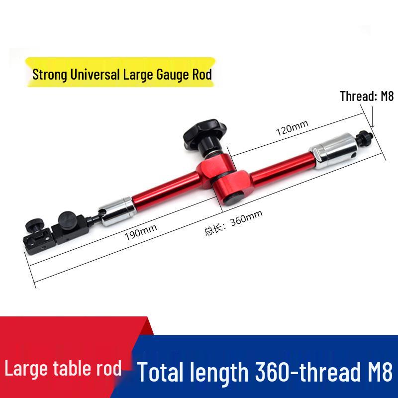 Magnetic Table Base Dial Indicator with Universal Bracket and Fine Adjustment Rod