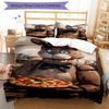 3pcs Five Nights At Freddy's Bedding Set Duvet Cover Closure Includes 1 Duvet Cover & 2 Pillowcases, Soft and Comfortable for All Seasons.