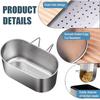 304 Stainless Steel Sink Drain Strainer Basket, Hanging Colander for Filtering Kitchen Waste, Washing Vegetables & Fruits