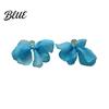 Simple Fashion Earrings Women Mesh Petal Drop Handmade Large Chiffon