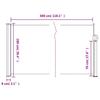 Retractable Side Awning Brown 100 X 300 Cm