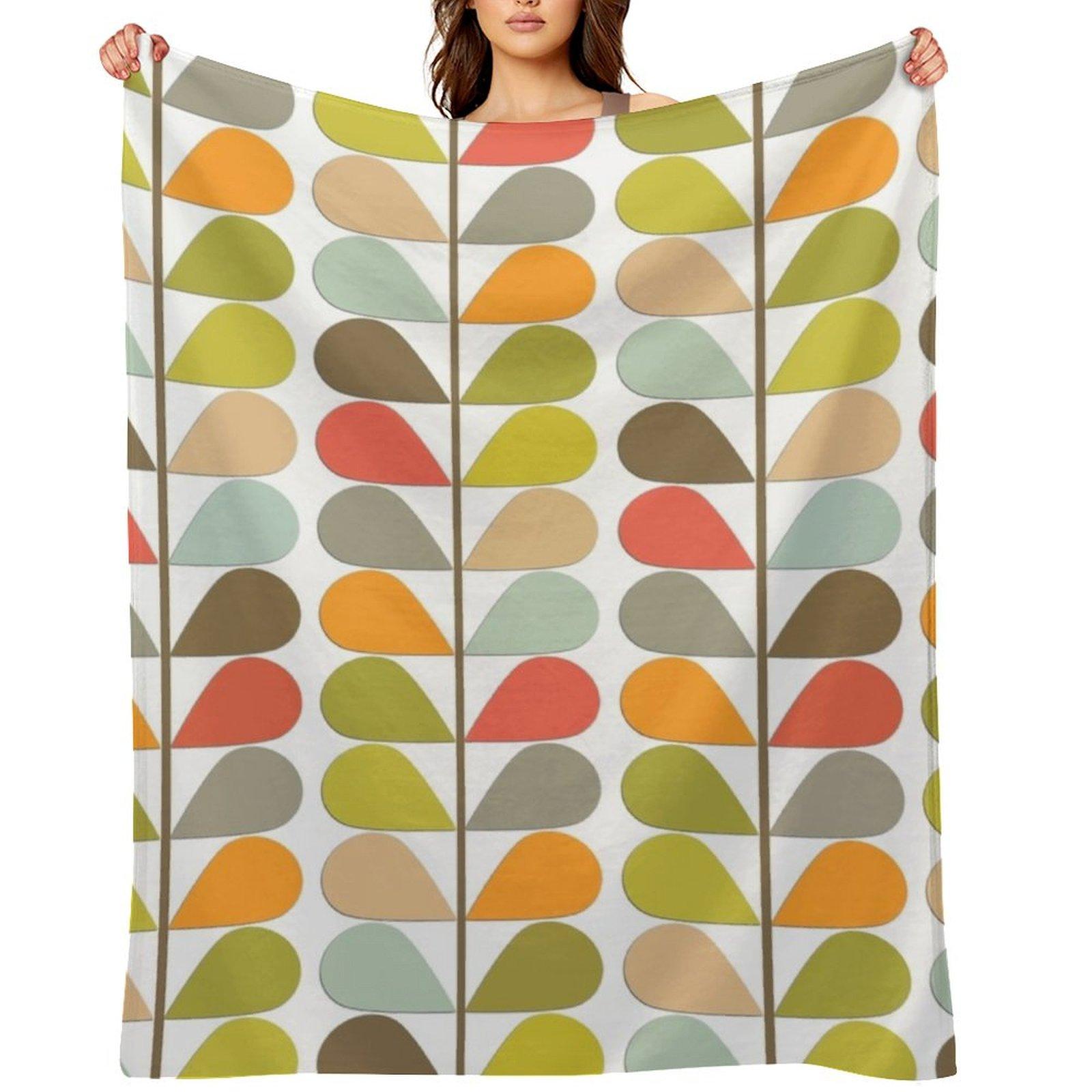 

Retro 60s Midcentury Modern Pattern Throw Blanket Furrys Luxury Designer christmas decoration Blankets For Sofas Blankets 30x40in
