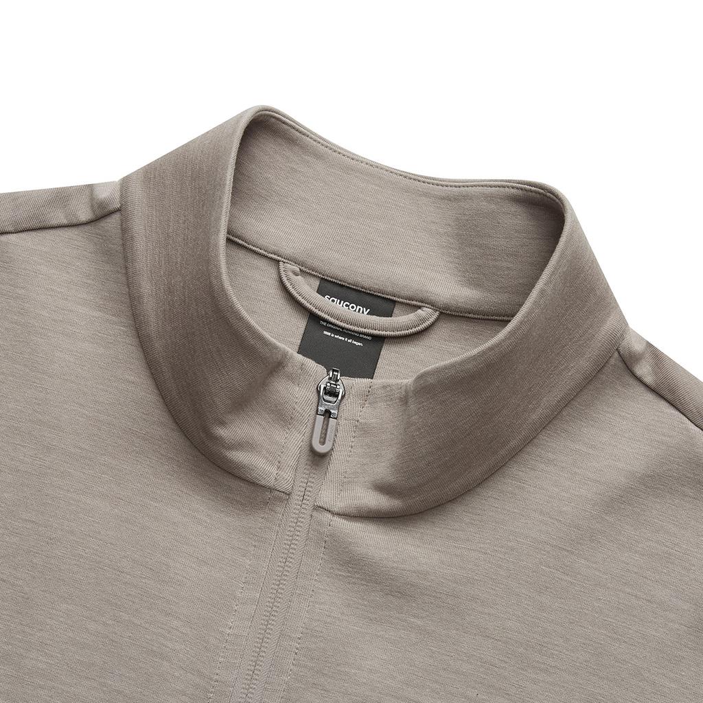 Saucony Soft Stand Collar Zip Long Sleeve Knit Top Unisex tops SA2269KJ21L-GR210