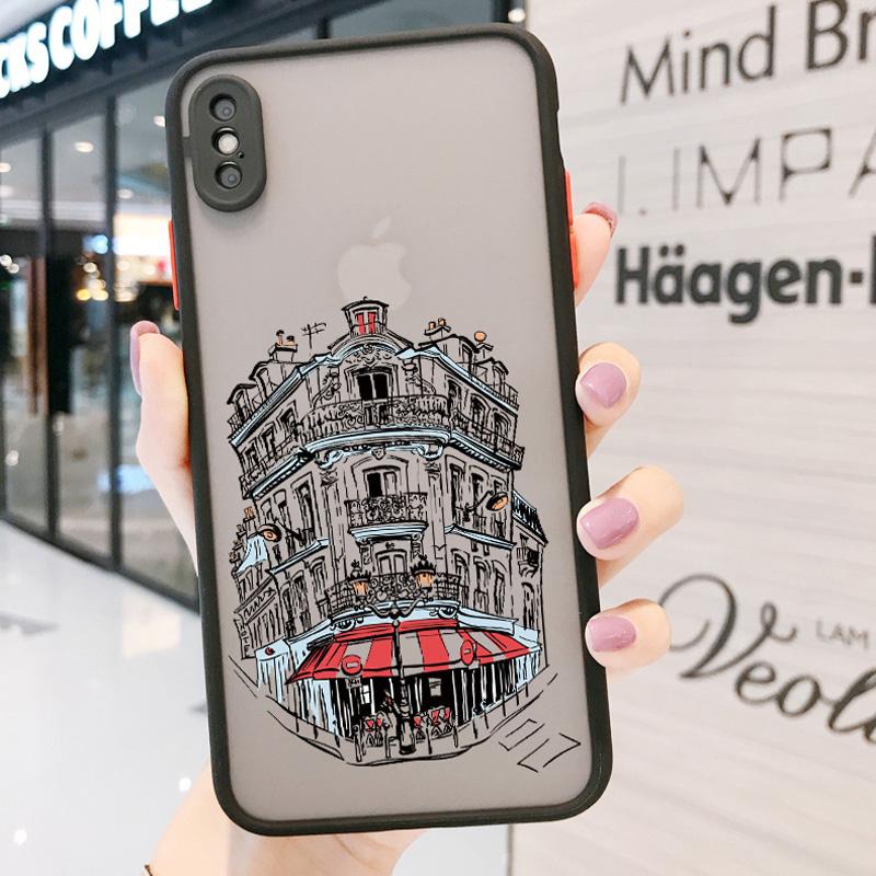 Reisen Weltreise Straßenmalerei Handyhülle Für iPhone 15 14 13 11 12 Pro Max 7 8 PLUS SE2 X XS XR Harte Matte Rückabdeckung