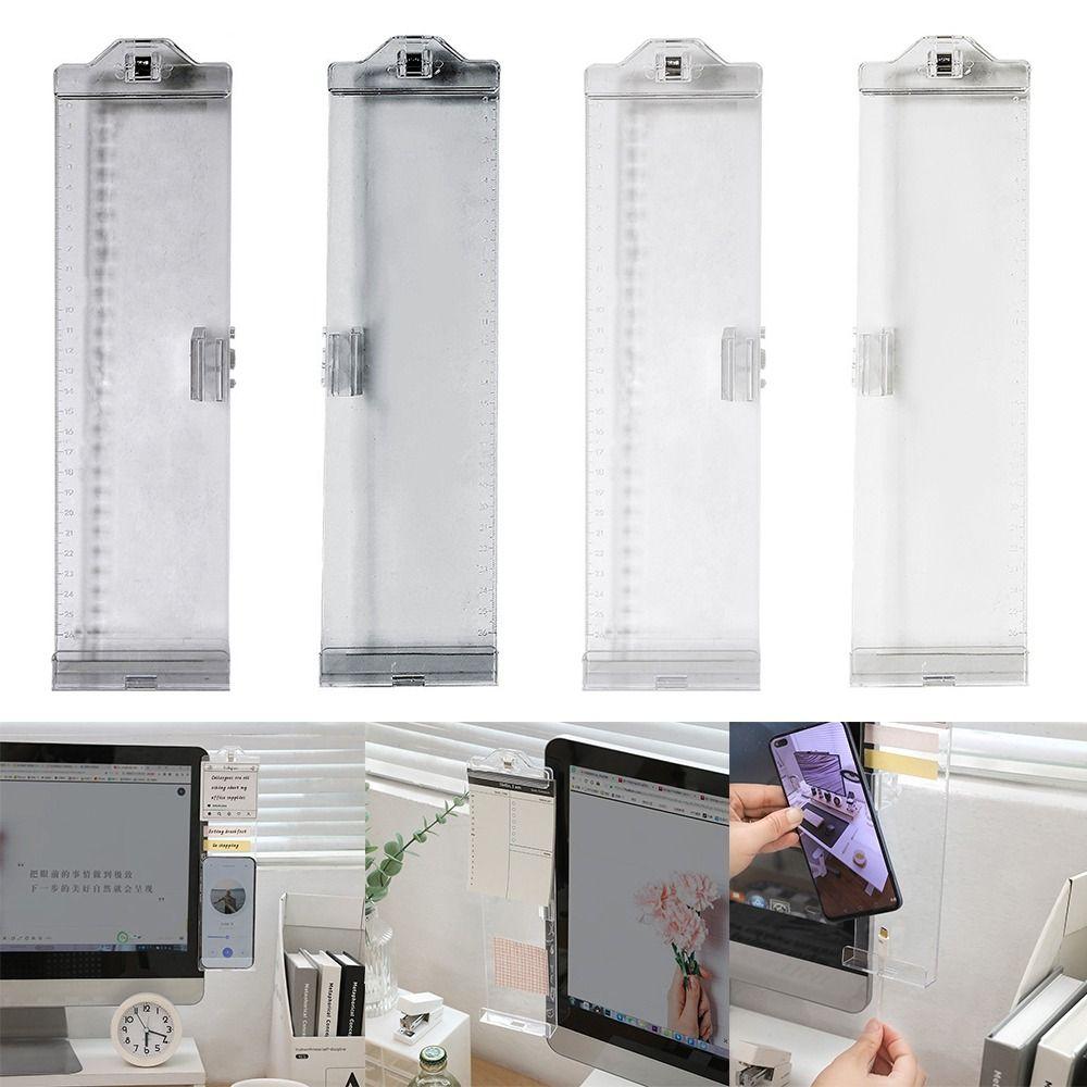 Simple Transparent Monitor Memo Board With Clip Stable Computer Display Message Board Computer Side Panel