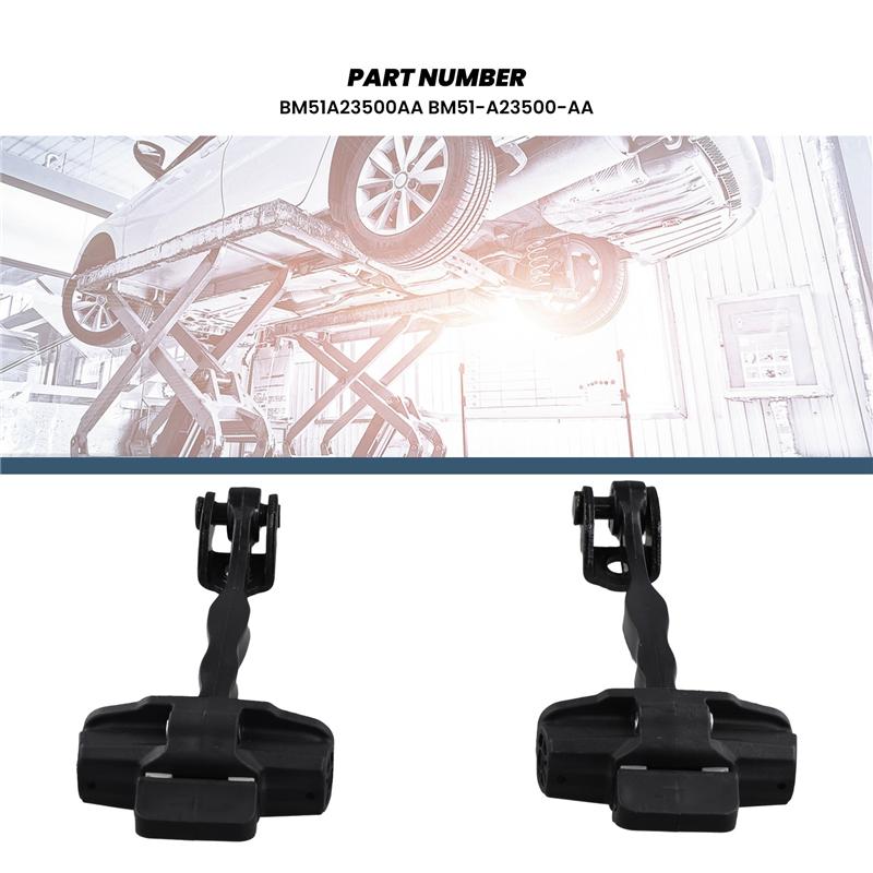 Authentic 2Pcs Front Door Check Strap Limit Rod Stop BM51-A23500-AA 1714637 For Ford Focus 2012- Door Hinges BM51A23500AA