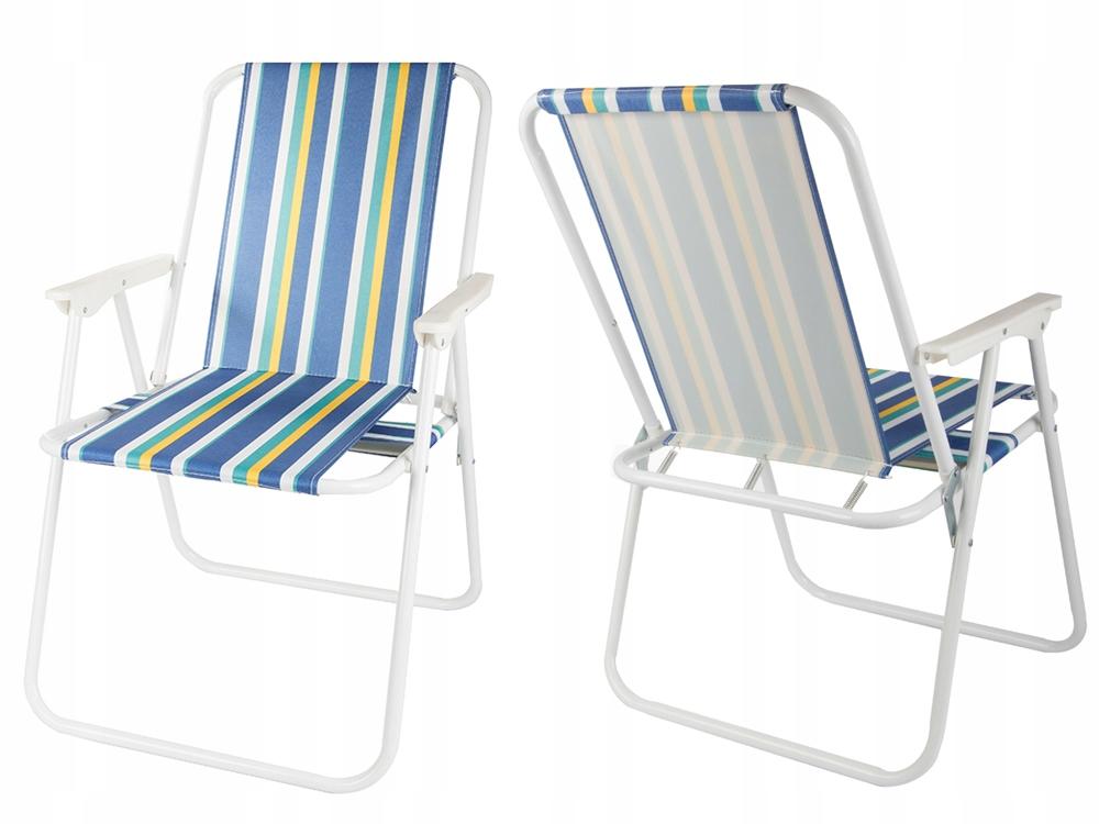 Folding Beach Chair Green Stripes (6)