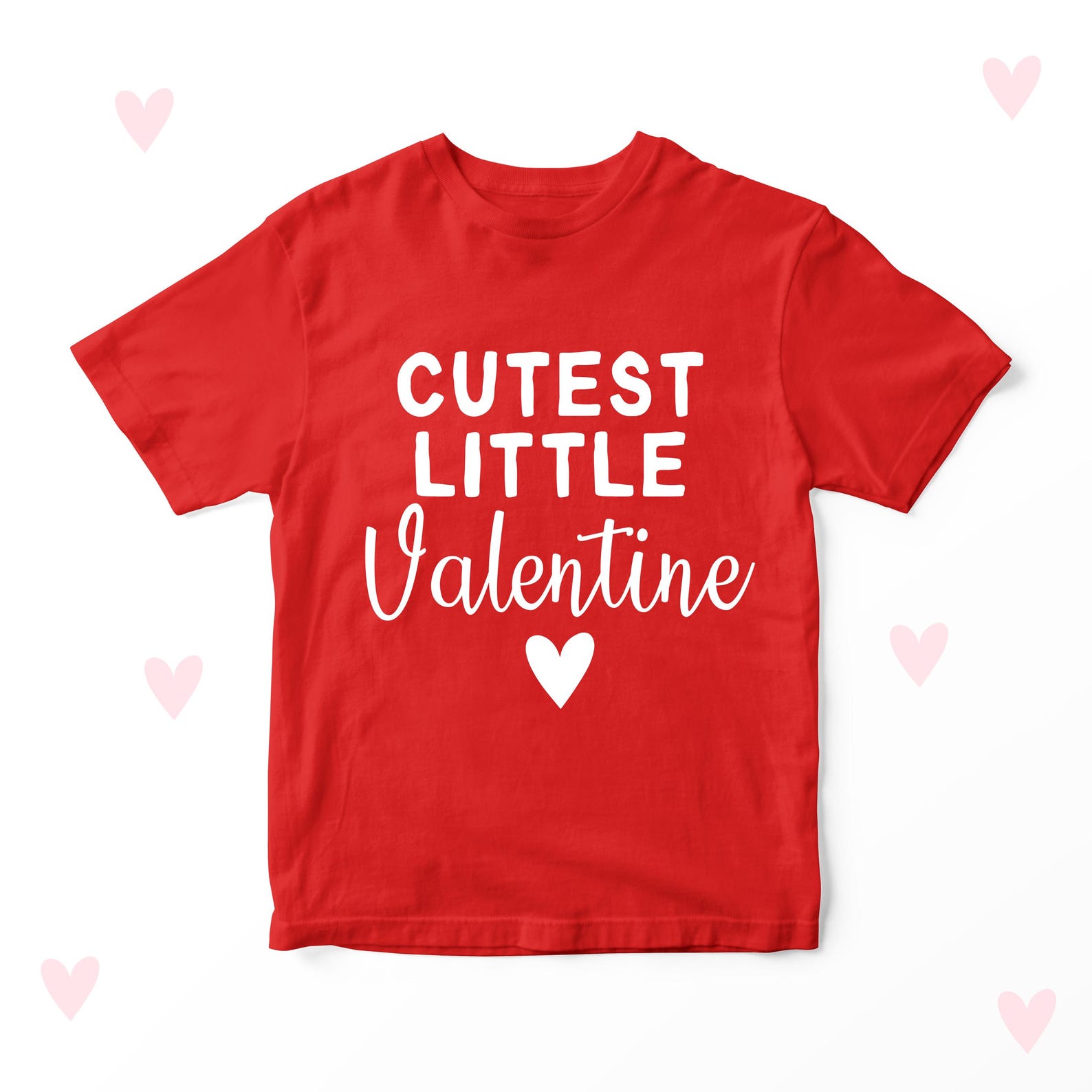 Cutest Little Valentine T-shirt Children s Clothing Valentines Day Outfit 120