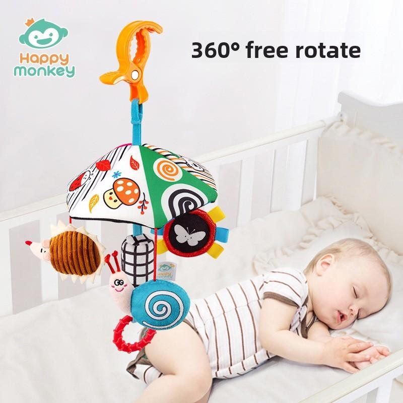 Hedgehog Bird Plush Baby Stroller Pendant Wind Chime With Sensory Development For Newborns And Toddlers