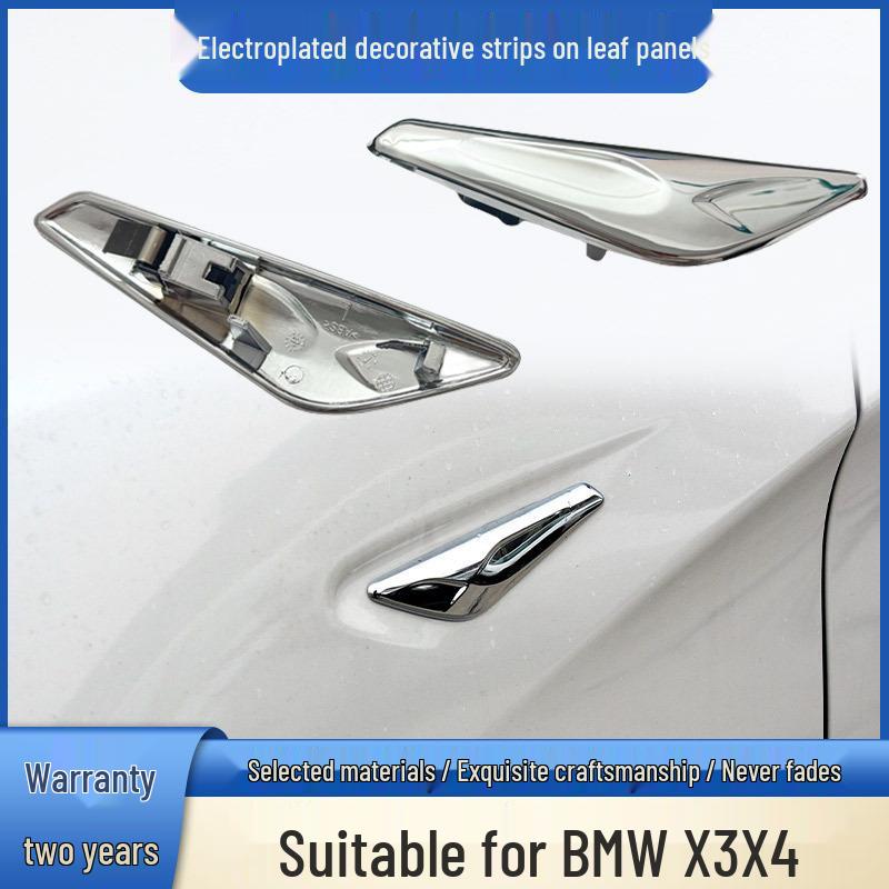 BMW X3 X4 (2011-2018) Front Fender Electroplated Decorative Trim Strips Side Badges
