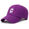 C Letter Embroidery Baseball Cap Sun Protection Peaked Cap Breathable Outdoors