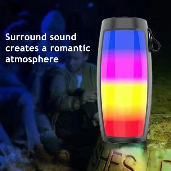 Mini Wireless Bluetooth-compatible Speaker with Colorful LED Light Support USB Disk TF Card Waterproof Portable Loudspeaker Box