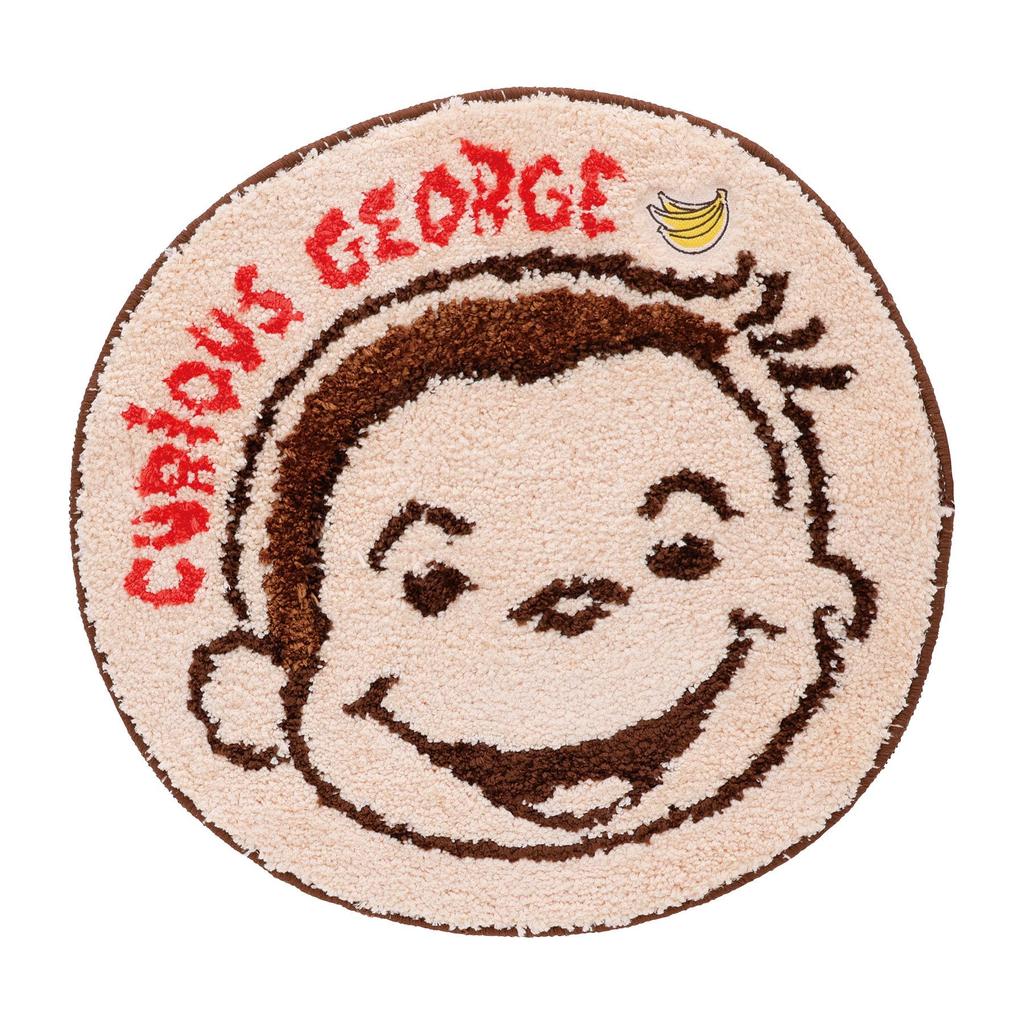 Marushin Rug, Curious George Smile Banana, Interior Character Rug, 4765036300