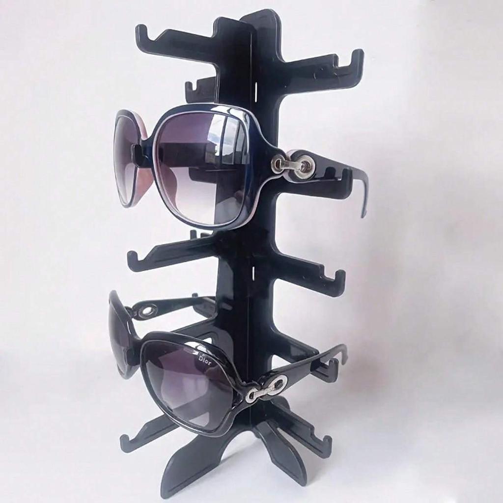 1pc Plastic Eyeglass Storage Rack, Multi-layer Glasses Organizer, Practical Eyeglass Hanging Display Stand for Home Use