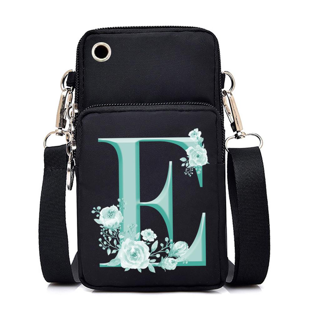 Crossbody Bag 26Alphabet Printed Letters Trend Shoulder Bag Mobile Phone Change Bag