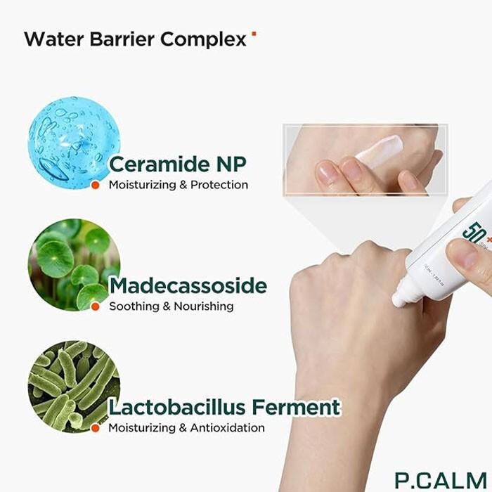 P.CALM Water Barrier Sun Cream SPF50+ PA++++ 50ml