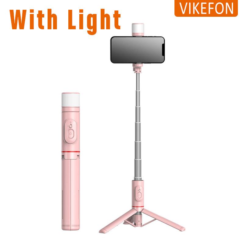 Bluetooth Selfie Stick Foldable Wireless Tripod with Bluetooth Shutter Monopod Live Photograph for iPhone 15 14 Samsung S24 S23