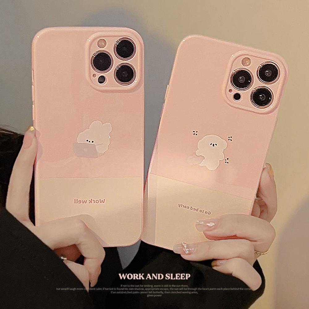 Simple Cartoon 14pro Max Phone Case 17 for Apple for IPhone15 Honey Pink 11 Cute for 16pro