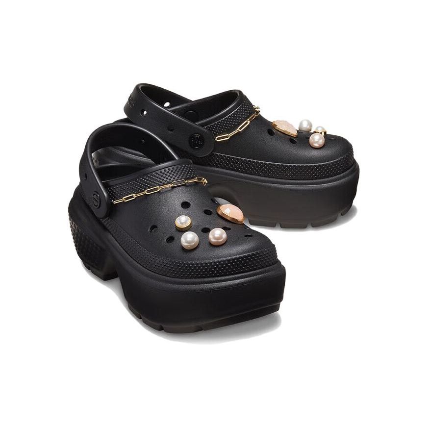 Crocs EVA Crystal Snow House Clogs Women Footwear Black 210271-001