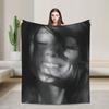 Arianas Grandes Petal Blankets Music Wool Funny Breathable Throw Blankets for Bedspread Decoration,