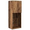 Wall Mounted TV Units with LED Light Strips 6 pcs Reclaimed Wood Effect Particleboard