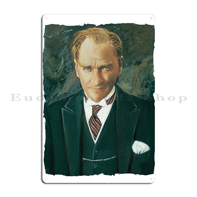 

Мустафа Кемаль Ататюрк Ататюрк Мировой Лидер Коллаж Арт Металлическая Табличка Печать Кухонная Настенная Табличка Настенное Панно Жестяная Вывеска Постер 20x30cm