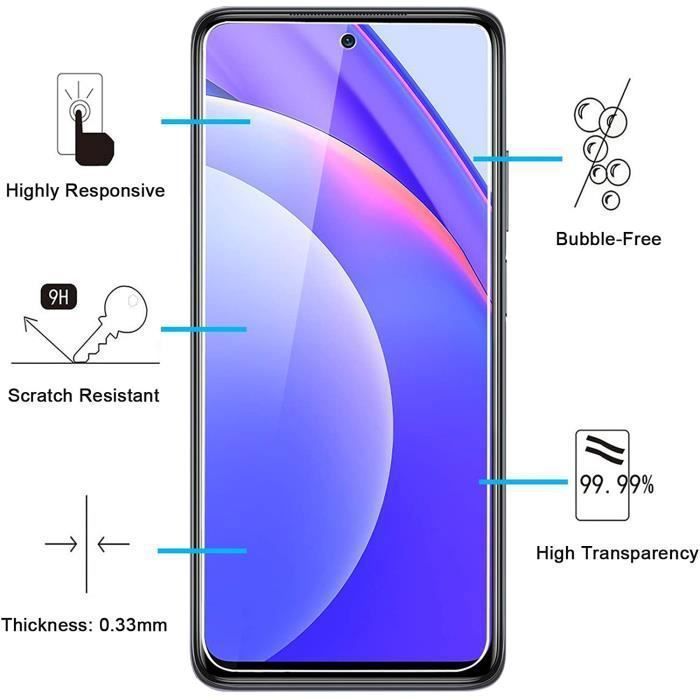 Protective Case - Phonillico - Xiaomi MI 10T LITE 5G - Soft Silicone - 2 Tempered Glasses - Transparent