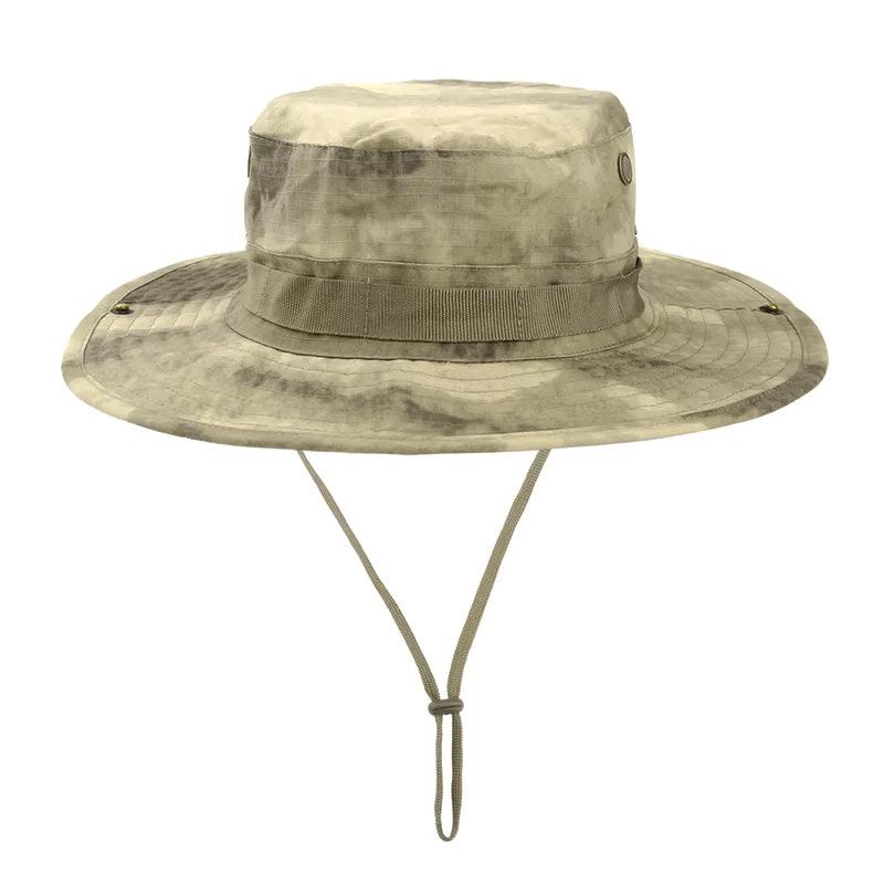 Men's Camouflage Boonie Hat - Tactical Sun Protection for Outdoor Hiking & Fishing