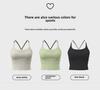 Women's Thin Strap Sports Bra with Chest Pad - Yoga and Fitness Vest Top