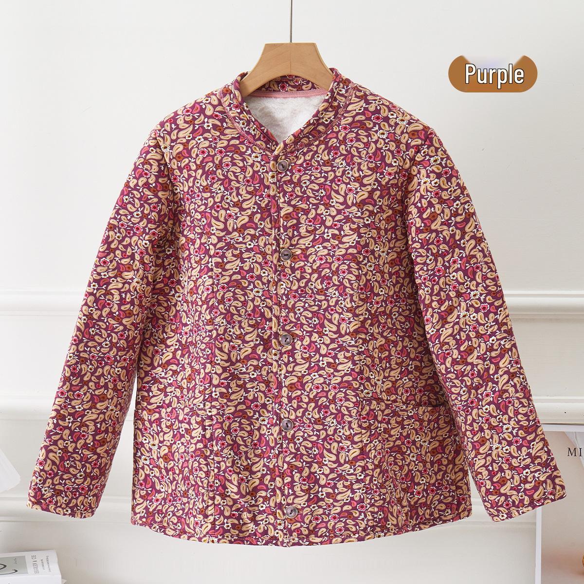 

Легкая зимняя хлопковая куртка для бабушки - Теплое, короткое, стеганое пальто для мамы 5XL (145-165 lbs)