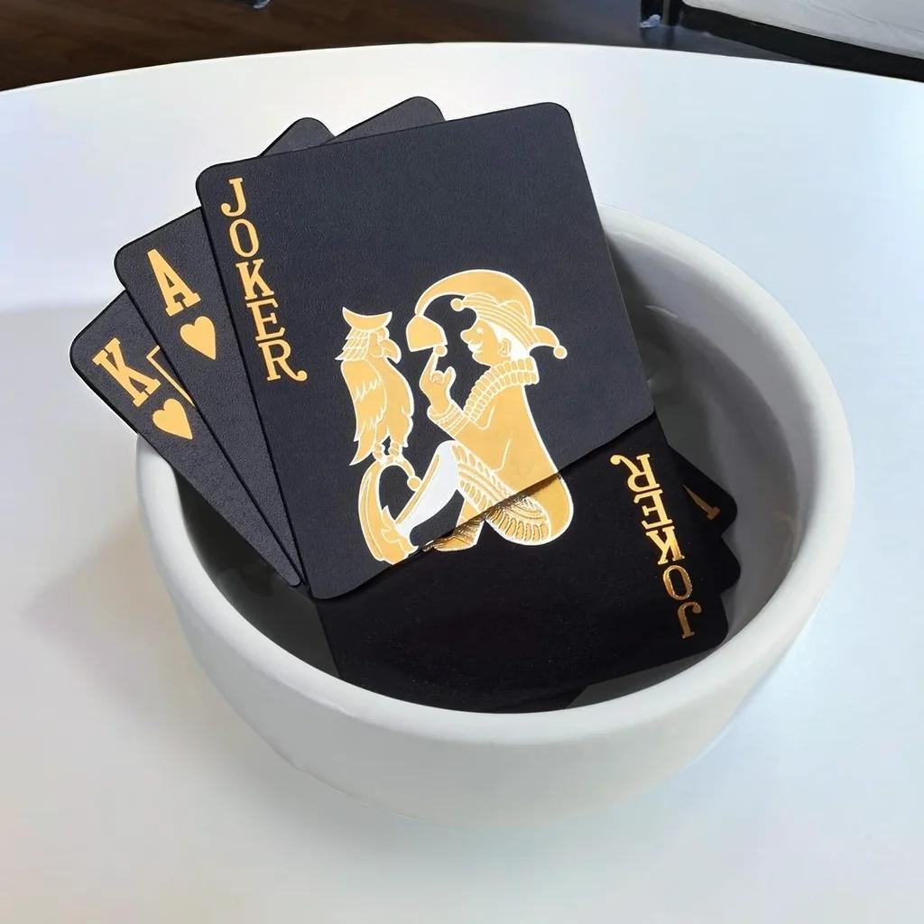 Black Rose Deck Poker Frosted αδιάβροχα πλαστικά τραπουλόχαρτα Texas Poker Συλλογή Αναμνηστικό Σκάκι Πρακτικό δώρο πάρτι