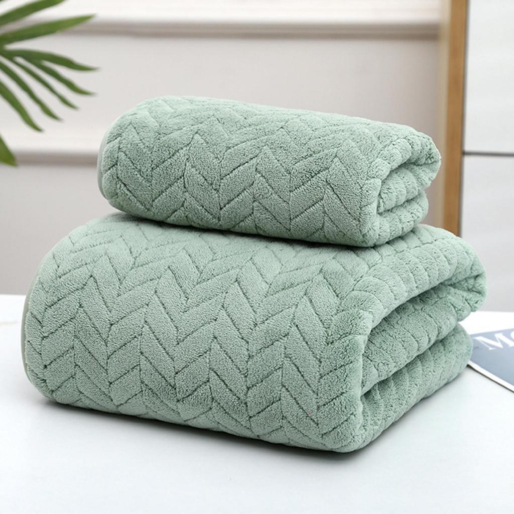 5x Coral Velvet Bath Towels, SPA Hotel Towel, Quick Drying Towel for Sport, Bathroom, SPA, Gym,