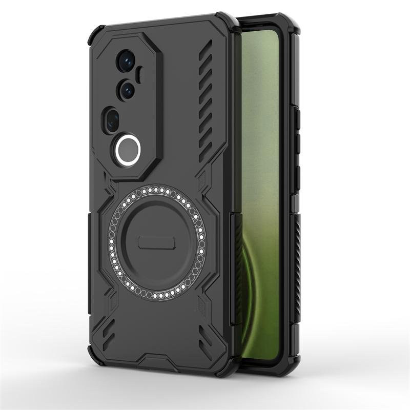 Shockproof Armor Case For Vivo T4 Ultra Magnetic Adsorption Wireless Charge Cover For Vivo T4 Ultra Case For Vivo T4 Ultra Case