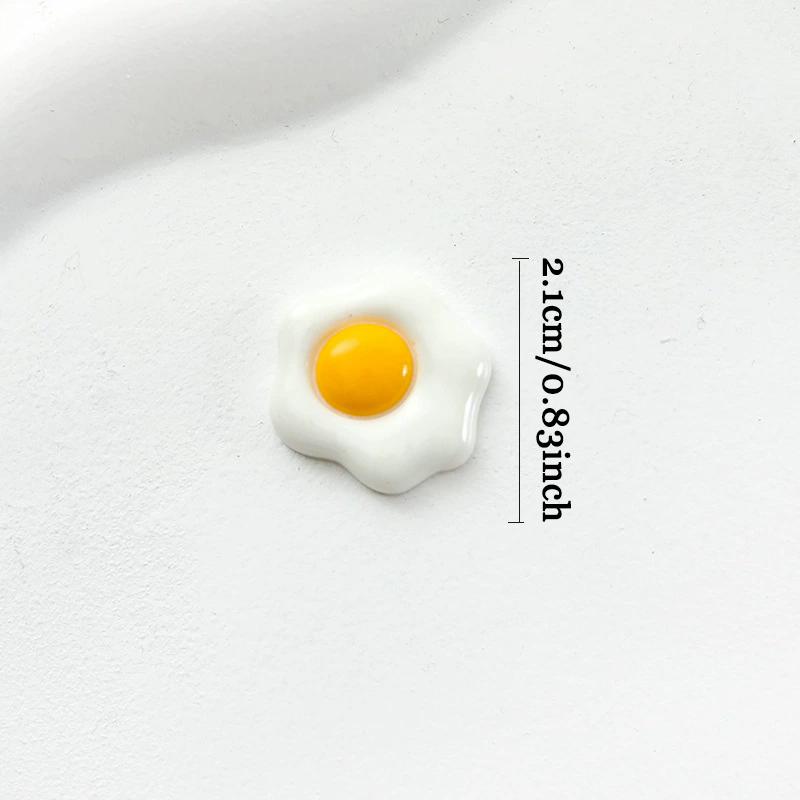 WTEMPO Mini Cute Egg Shaped Design Resin Decorations Flat Back Nail Art Accessories for Crafts Making Supplies DIY Micro Landscaping Decor Assortments