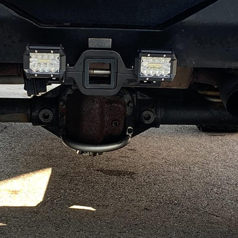 4 Inch 60W Work Light Spot Flood Offroad Car Lights Bar with Universal Trailer Tow Hitch Mount Bracket for Pickup Truck Van