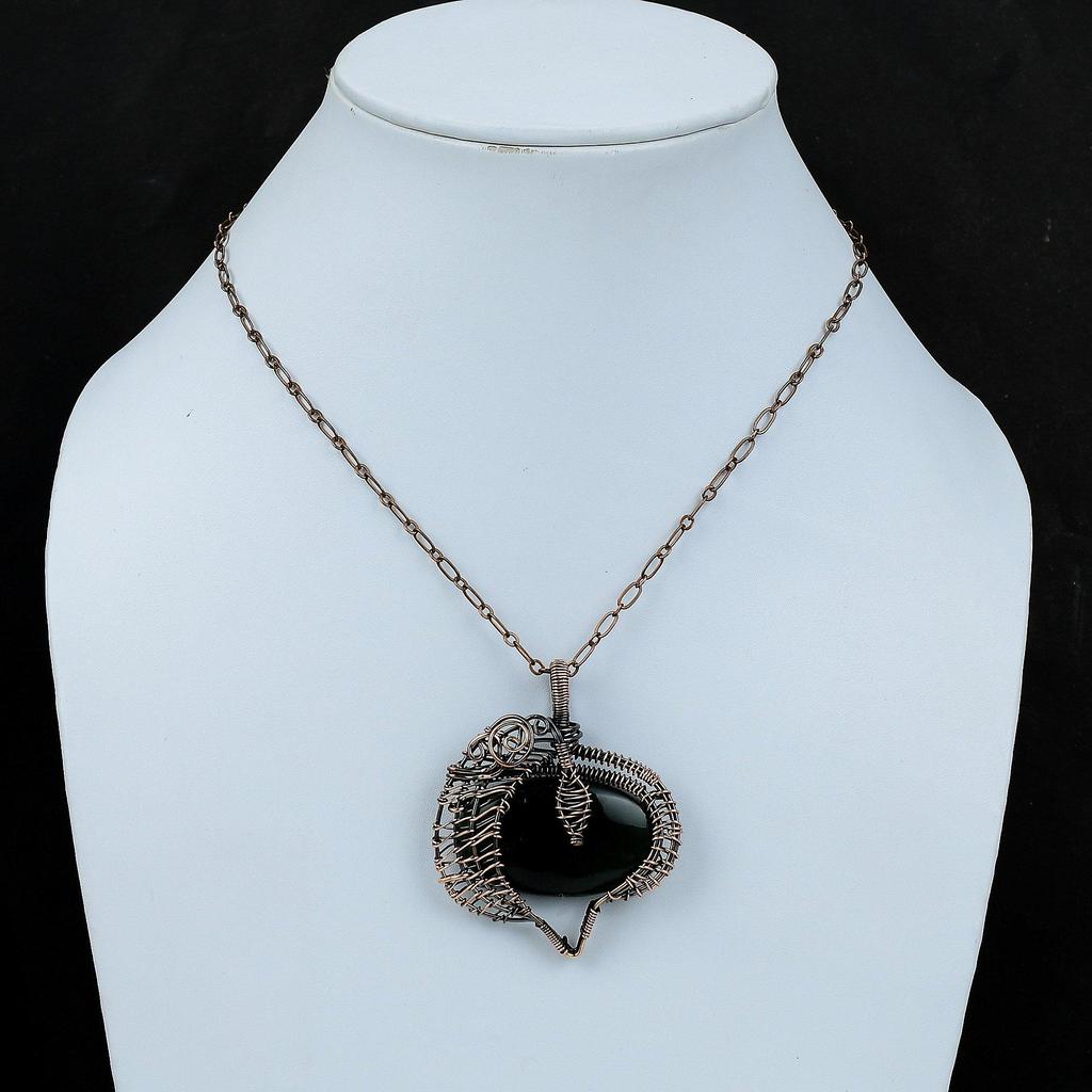 Vasonite Pendant Copper Wire Wrapped Pendant Handmade Gemstone Pendant Natural Vasonite Jewelry Amazing Pendant Gift For Him Copper Jewelry