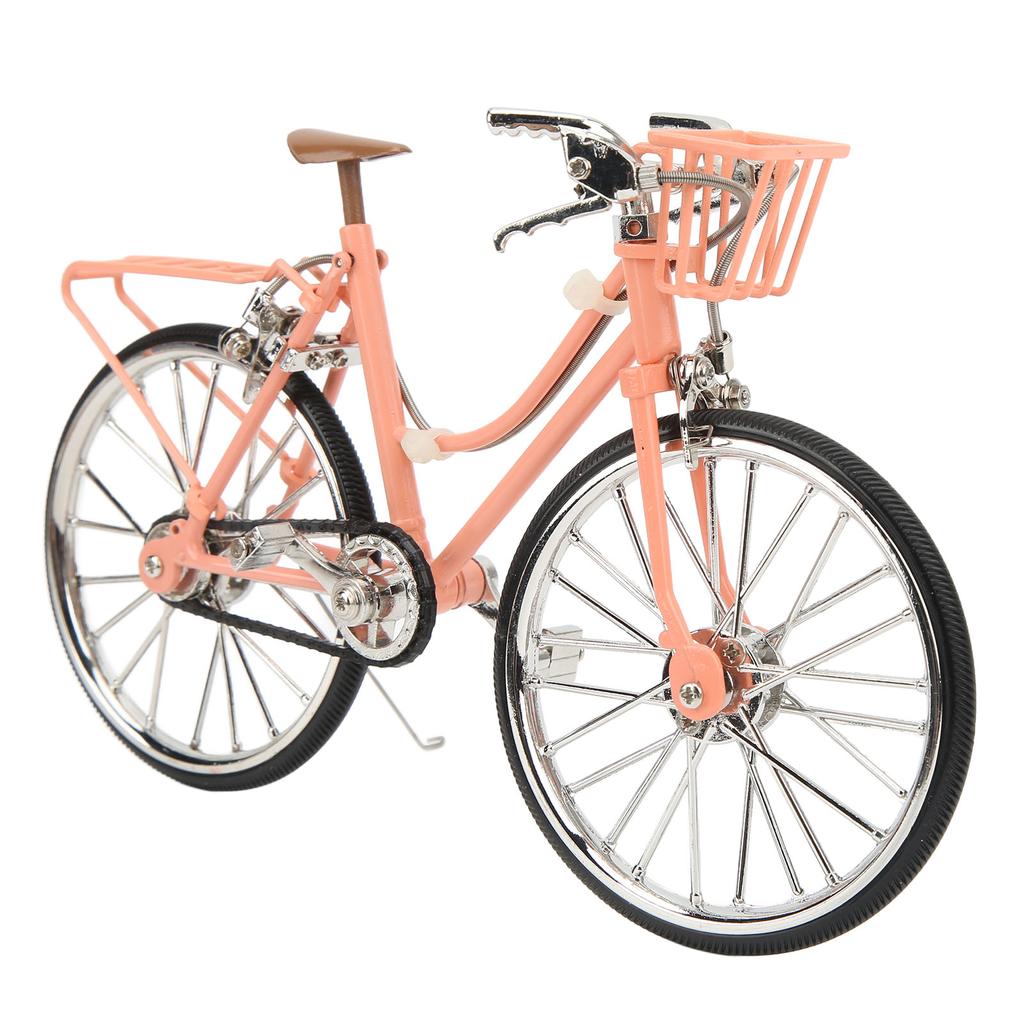 Bike Model Pink Simulated Design Detachable 110 Scale Mini Bike Ornament Toy for Shelf Desktop