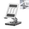 Rotating Aluminum Phone Hub 8 in 1 USB C Docking Station 5Gbps 100W PD Charging Foldable Stand for Multiple Devices