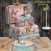Ballerina Spieluhr Acryl Ständer 2D Flach 360° Drehung Vintage Ballett Tänzerin Figur Schreibtisch Deko Heim Dekoration Mädchen Geburtstagsgeschenk