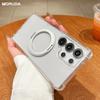 Acrylic for Magsafe Rotating Bracket Case for Samsung Galaxy S24 S25 S26 Ultra S23 FE S22 Plus A55 A56 A36 Holder Clear Cover